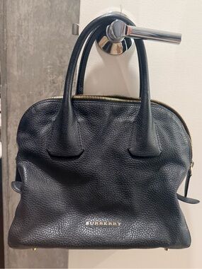 Burberry Black Pebbled Leather Satchel with Gold Hardware EUC MAKE OFFER!